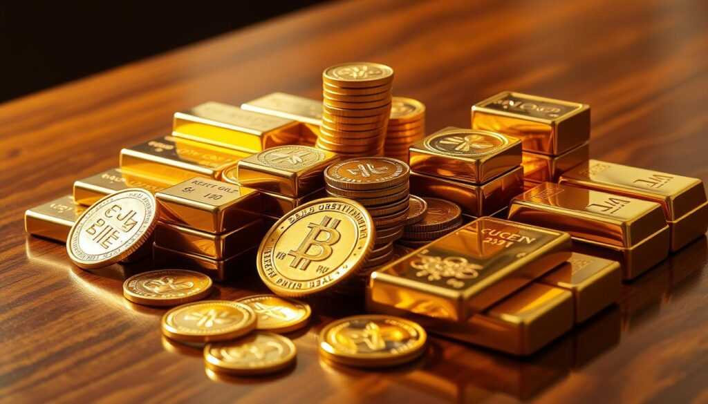 Gold bars and coins investment options