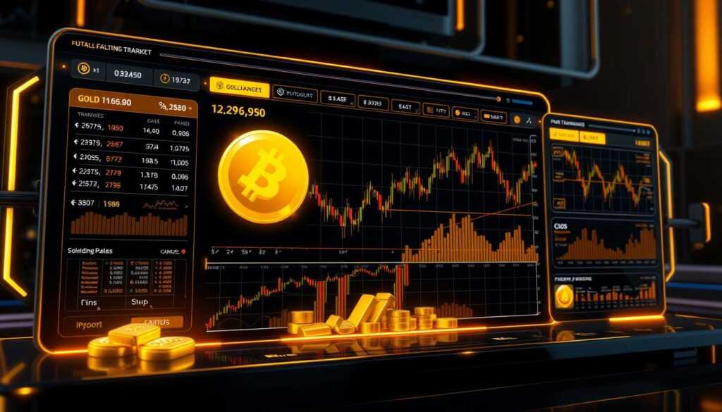 Gold trading platform interface