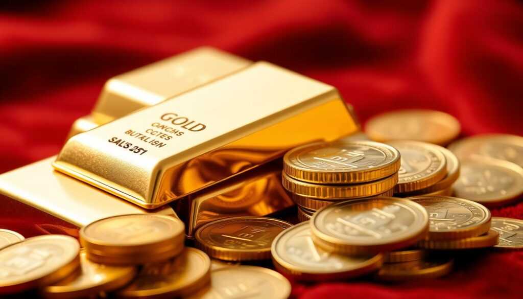 Gold bullion and coins