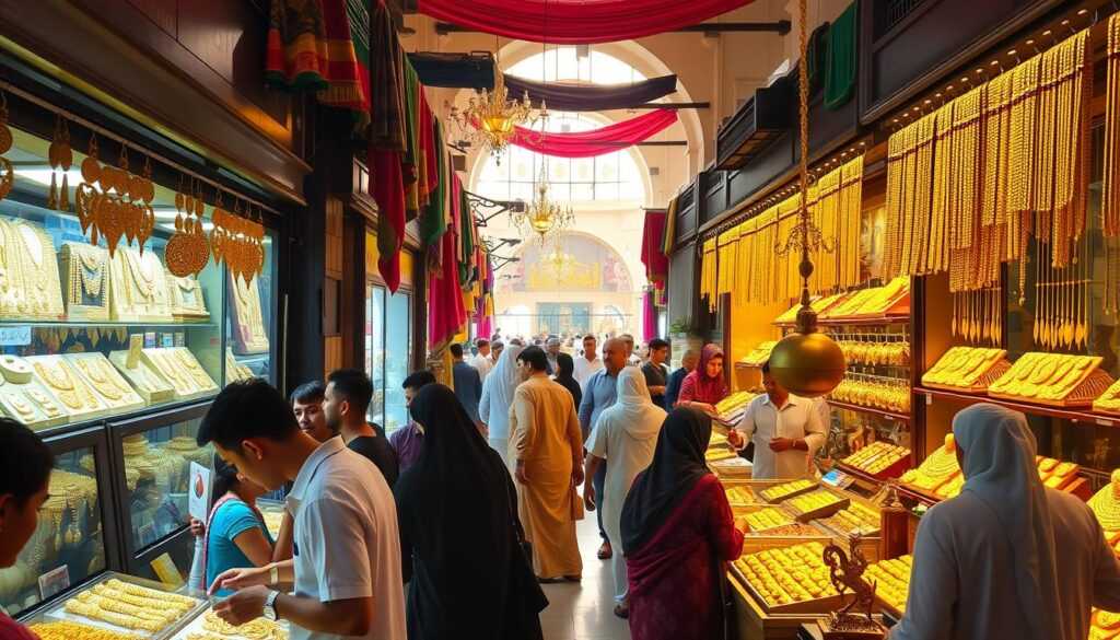 gold souk Dubai bustling with activity